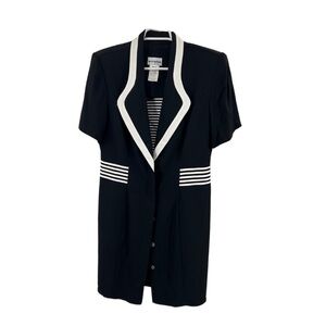 Perceptions vintage blazer dress 14 neutral business cosplay lapels 80s retro